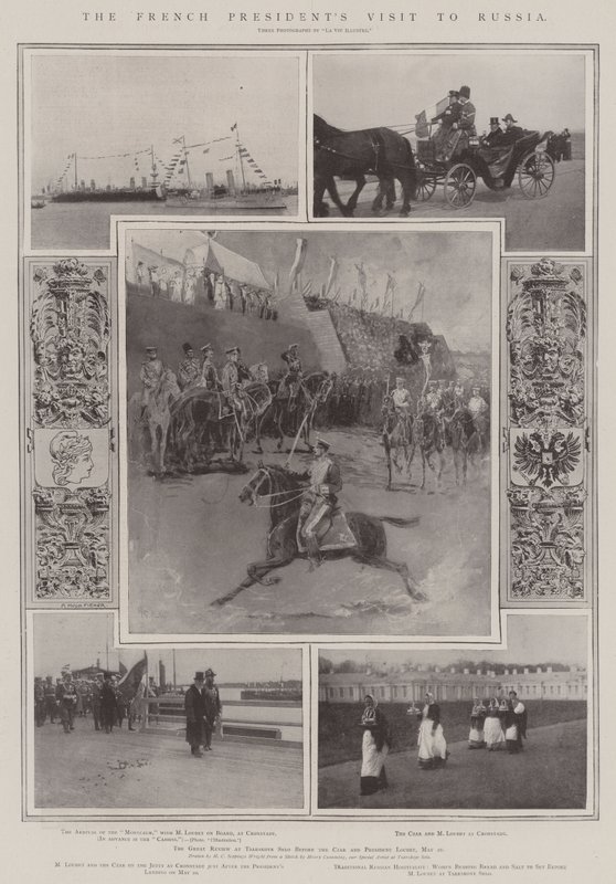 A francia elnök oroszországi látogatása alkotó: Henry Charles Seppings Wright