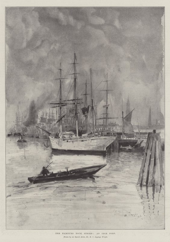 A hamburgi dokkcsapás, egy tétlen kikötő alkotó: Henry Charles Seppings Wright