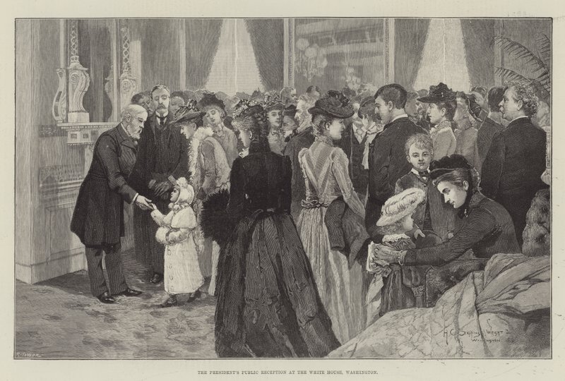 Az elnök nyilvános fogadása a washingtoni Fehér Házban alkotó: Henry Charles Seppings Wright