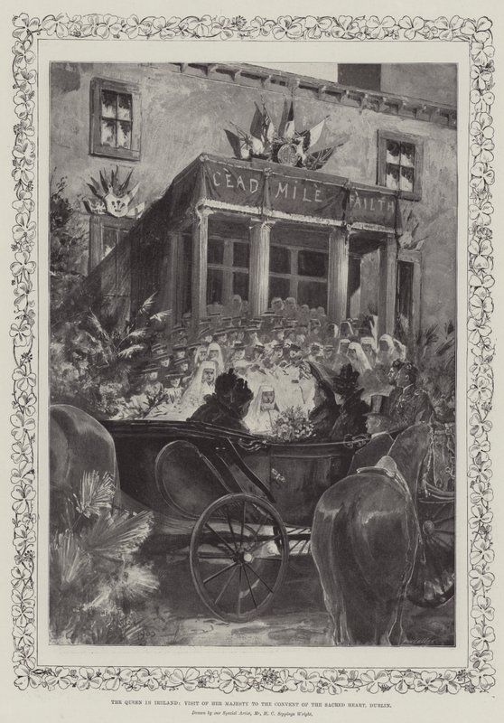 A királynő Írországban, Őfelsége látogatása a dublini Szent Szív kolostorban alkotó: Henry Charles Seppings Wright