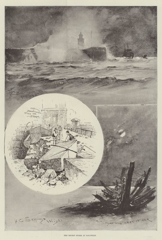 A legutóbbi vihar Holyheadnél alkotó: Henry Charles Seppings Wright