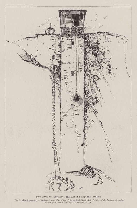 Két út felfelé Meteora, a létra és a kosár alkotó: Henry Charles Seppings Wright