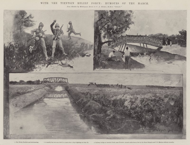 A Tientsin Relief Force-val, a márciusi humorral alkotó: Henry Charles Seppings Wright