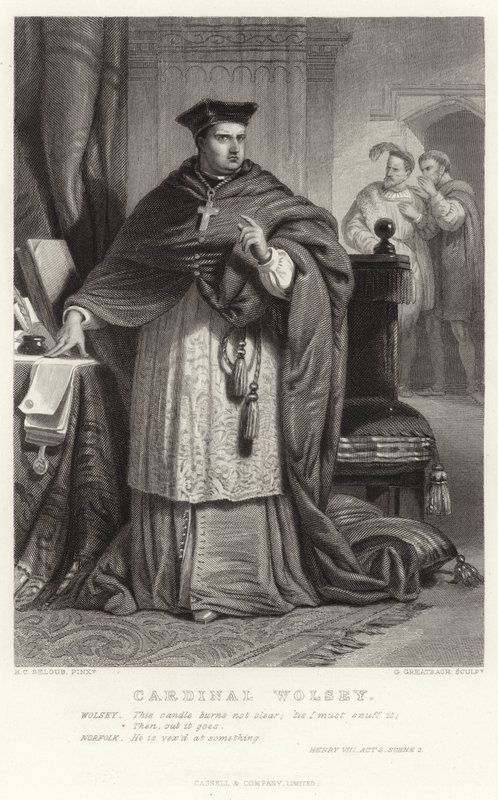 Wolsey bíboros, VIII. Henrik, 3. felvonás, 2. jelenet alkotó: Henry Courtney Selous