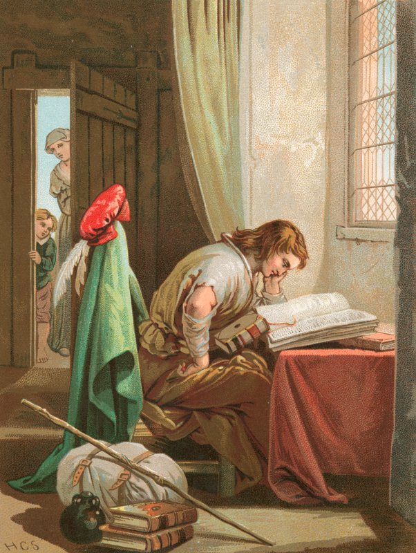 Christian sír és imádkozik alkotó: Henry Courtney Selous