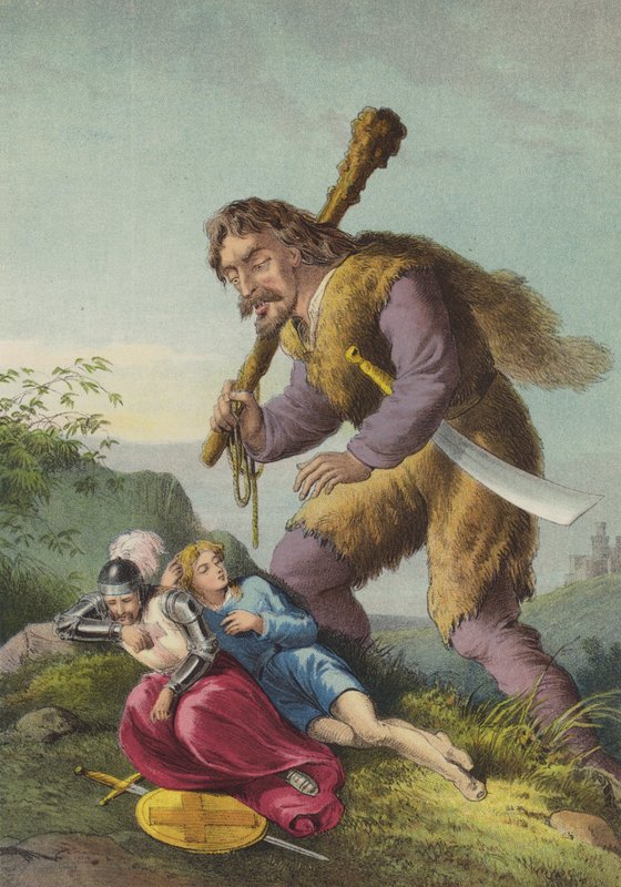 Óriás kétségbeesés (chromolitho) alkotó: Henry Courtney Selous