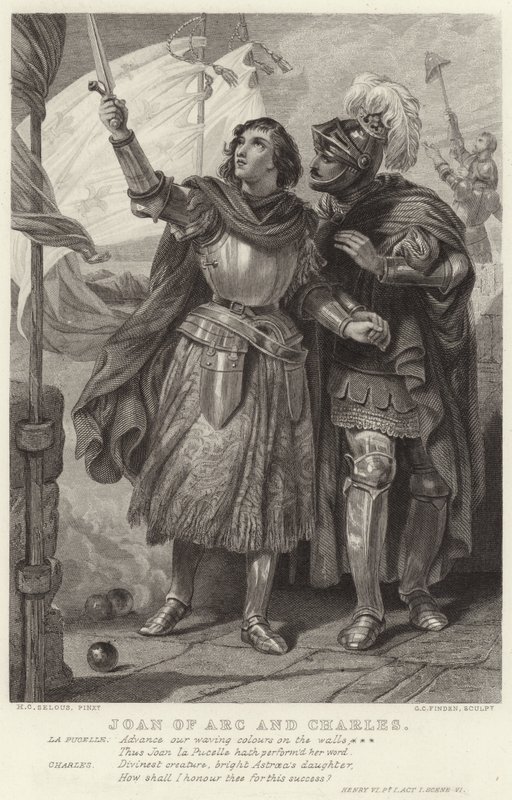 Jeanne of Arc és Charles, VI. Henrik, I. rész, I. felvonás, VI. jelenet alkotó: Henry Courtney Selous