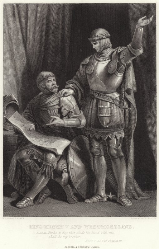 V. Henrik király és Westmoreland, V. tyúk, IV. felvonás, III. jelenet alkotó: Henry Courtney Selous