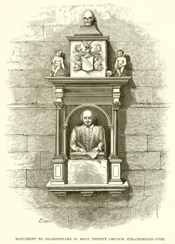 Shakespeare-emlékmű a Szentháromság-templomban, Stratford-on-Avon alkotó: Henry Courtney Selous