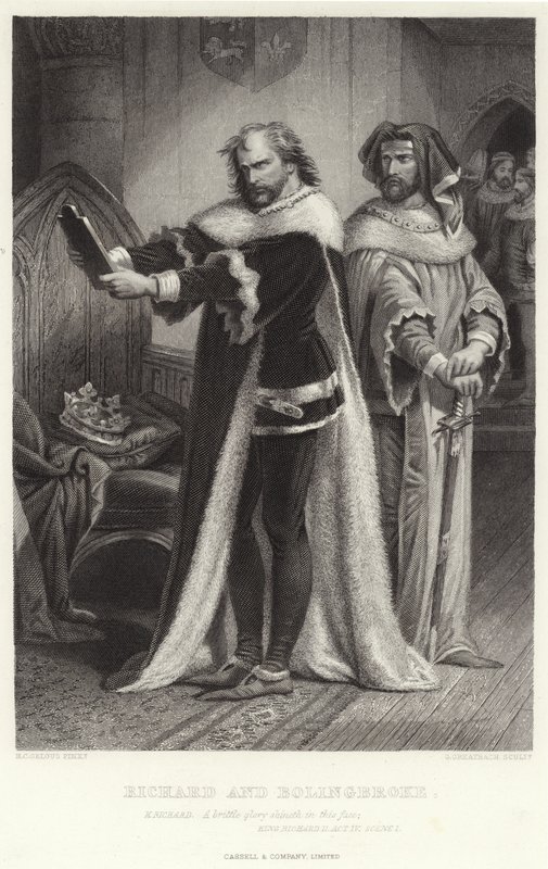 Richard és Bolingbroke, II. Richárd király, IV. felvonás, I. jelenet alkotó: Henry Courtney Selous