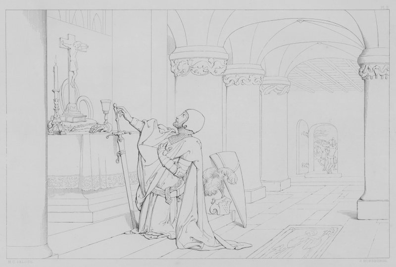 Epizód Robert Bruce életéből, Sir Walter Scott szerint alkotó: Henry Courtney after Selous