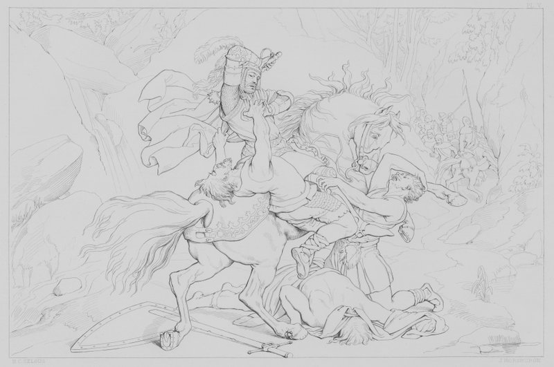 Epizód Robert Bruce életéből, Sir Walter Scott szerint alkotó: Henry Courtney after Selous