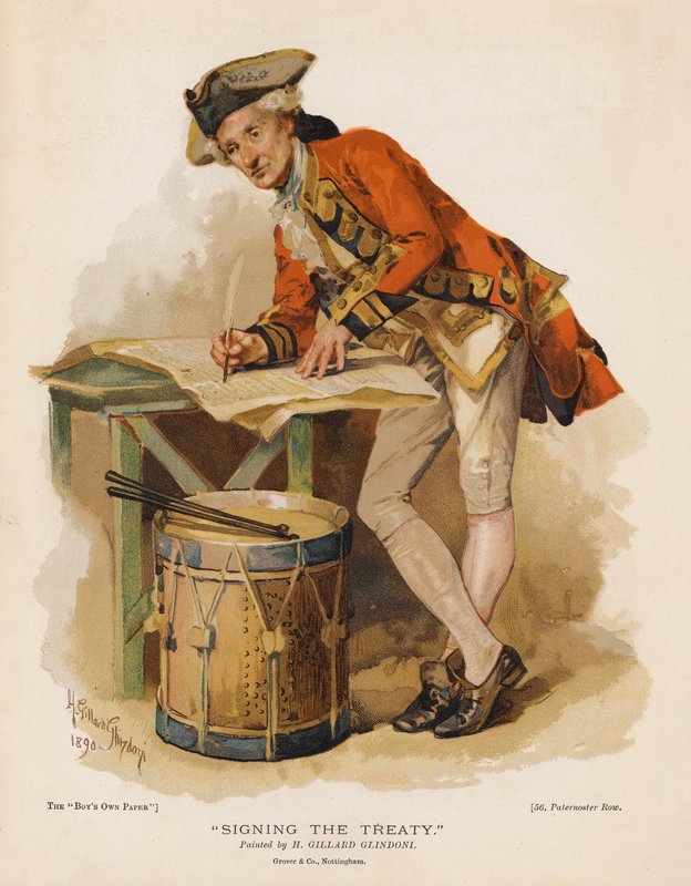 A Szerződés aláírása (chromolitho) alkotó: Henry Gillard (after) Glindoni