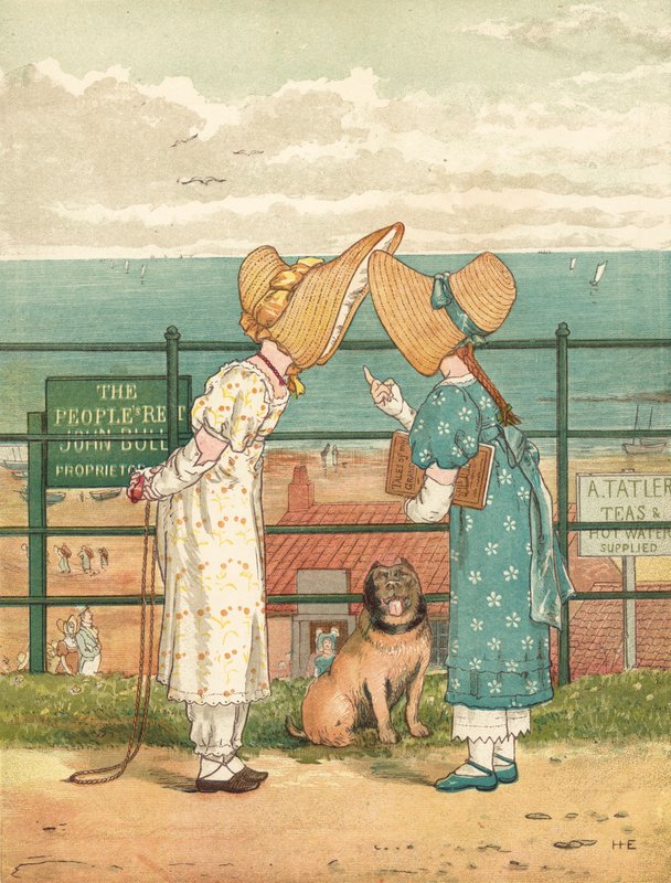 Pletykáló emberek (színes litó) alkotó: Henry Hetherington Emmerson