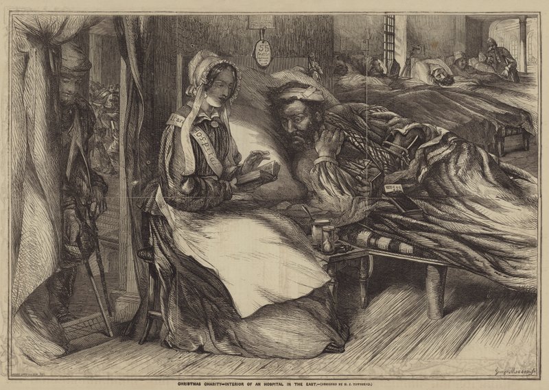 Karácsonyi jótékonysági szervezet, egy keleti kórház belseje alkotó: Henry James Townsend