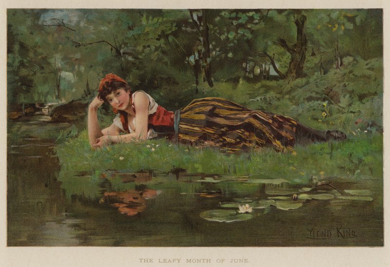 Június leveles hónapja (chromolitho) alkotó: Henry John Yeend King