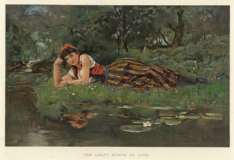 Június leveles hónapja (chromolitho) alkotó: Henry John Yeend King