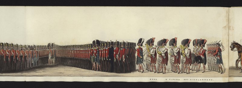 Része a panorámás kilátásnak Arthur, Wellington hercege teljes temetési menetéről (színes akvatinta) alkotó: Henry Jr and Sala Alken