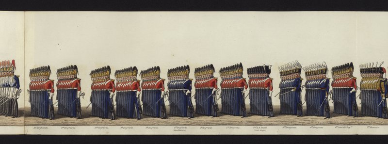Része a panorámás kilátásnak Arthur, Wellington hercege teljes temetési menetéről (színes akvatinta) alkotó: Henry Jr and Sala Alken