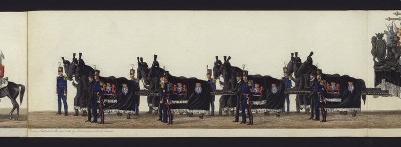 Része a panorámás kilátásnak Arthur, Wellington hercege teljes temetési menetéről (színes akvatinta) alkotó: Henry Jr and Sala Alken