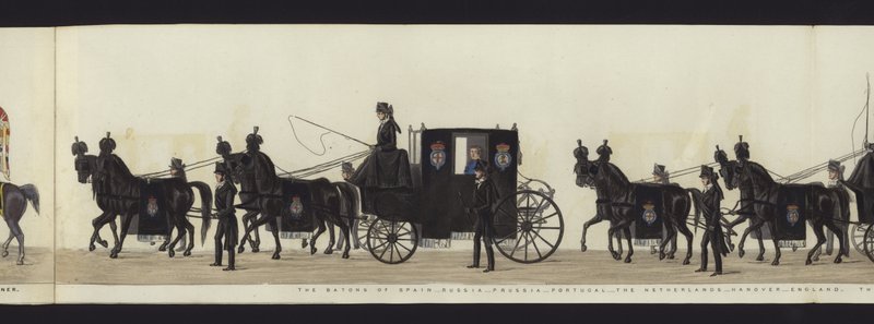 Része a panorámás kilátásnak Arthur, Wellington hercege teljes temetési menetéről (színes akvatinta) alkotó: Henry Jr and Sala Alken