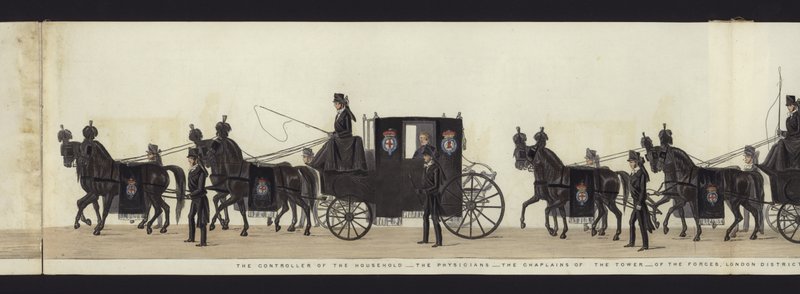 Része a panorámás kilátásnak Arthur, Wellington hercege teljes temetési menetéről (színes akvatinta) alkotó: Henry Jr and Sala Alken