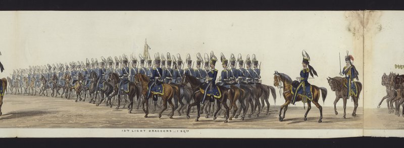 Része a panorámás kilátásnak Arthur, Wellington hercege teljes temetési menetéről (színes akvatinta) alkotó: Henry Jr and Sala Alken