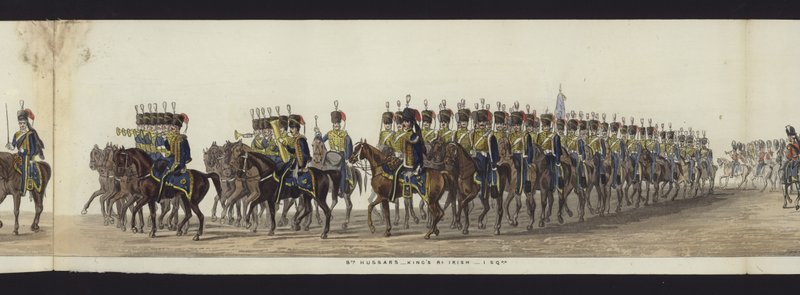 Része a panorámás kilátásnak Arthur, Wellington hercege teljes temetési menetéről (színes akvatinta) alkotó: Henry Jr and Sala Alken