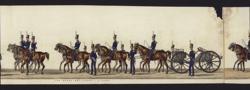 Része a panorámás kilátásnak Arthur, Wellington hercege teljes temetési menetéről (színes akvatinta) alkotó: Henry Jr and Sala Alken