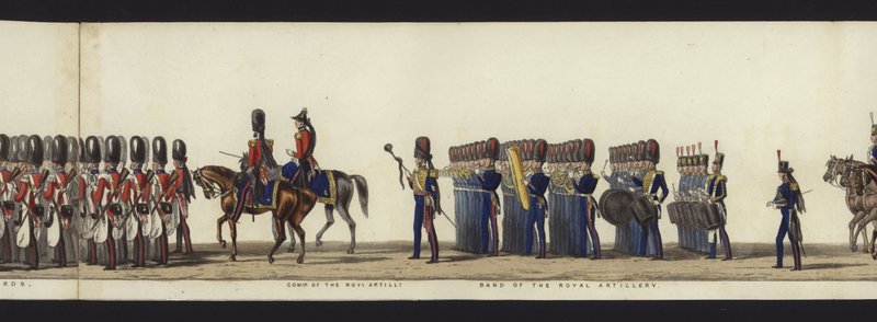 Része a panorámás kilátásnak Arthur, Wellington hercege teljes temetési menetéről (színes akvatinta) alkotó: Henry Jr and Sala Alken