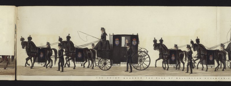 Része a panorámás kilátásnak Arthur, Wellington hercege teljes temetési menetéről (színes akvatinta) alkotó: Henry Jr and Sala George Augustus Alken