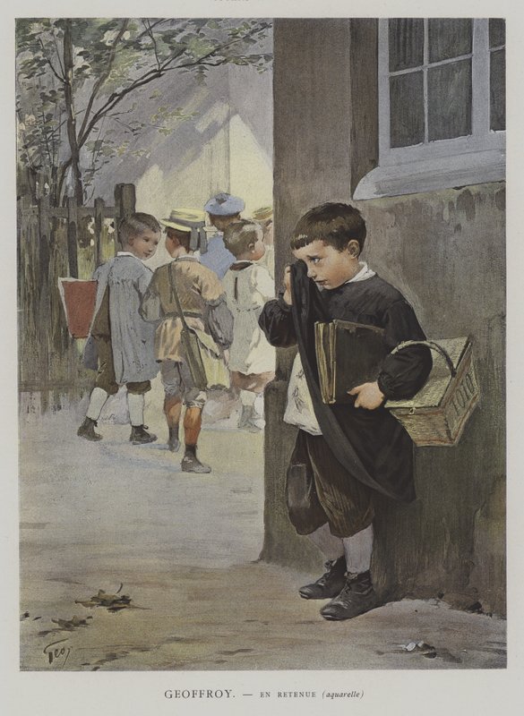 Megtartásban (színes litó) alkotó: Henry Jules Jean (after) Geoffroy