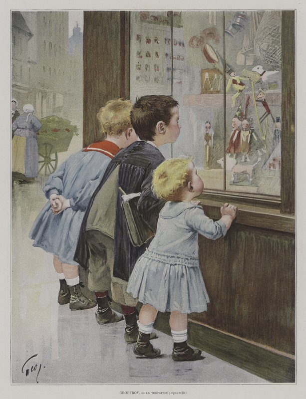 A kísértés (kísértés) alkotó: Henri Jules Jean Geoffroy