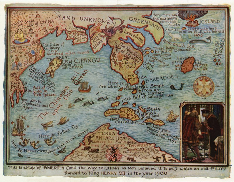 Amerika képzeletbeli térképe, 1500 alkotó: Henry Justice Ford