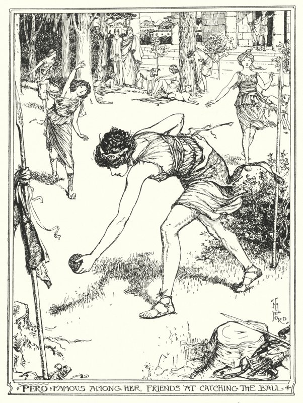 Pero barátai körében híres a labda elkapásáról (litho) alkotó: Henry Justice Ford