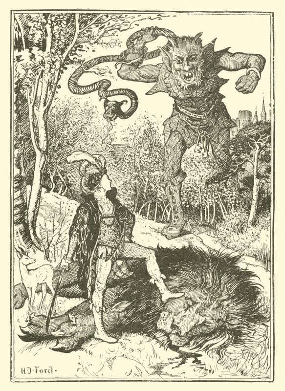 Vivien herceg és Placida hercegnő (metszet) alkotó: Henry Justice Ford