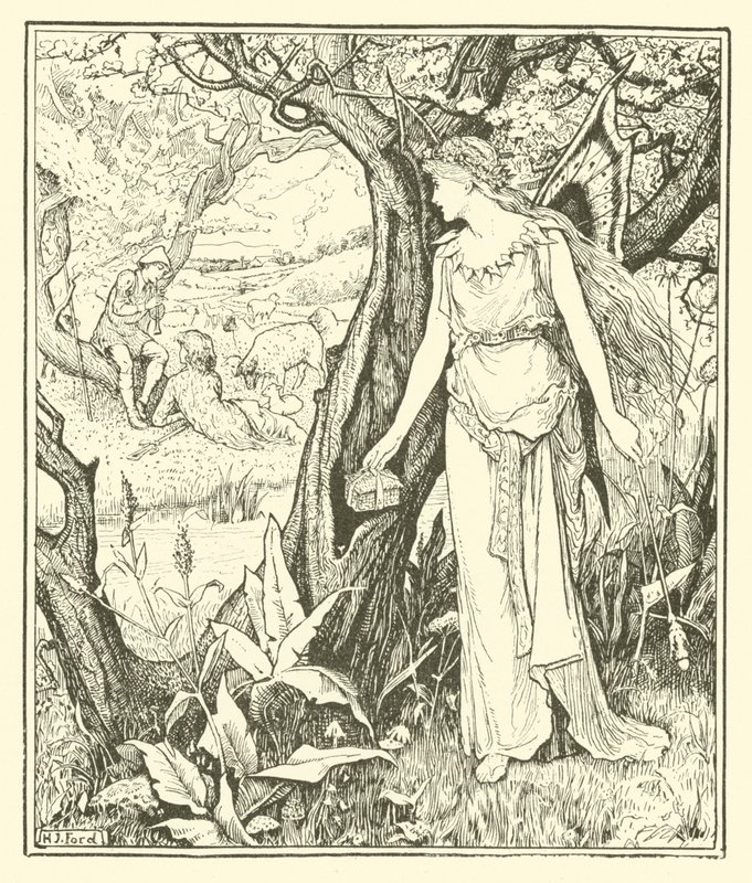 Sylvain és Jocosa (metszet) alkotó: Henry Justice Ford