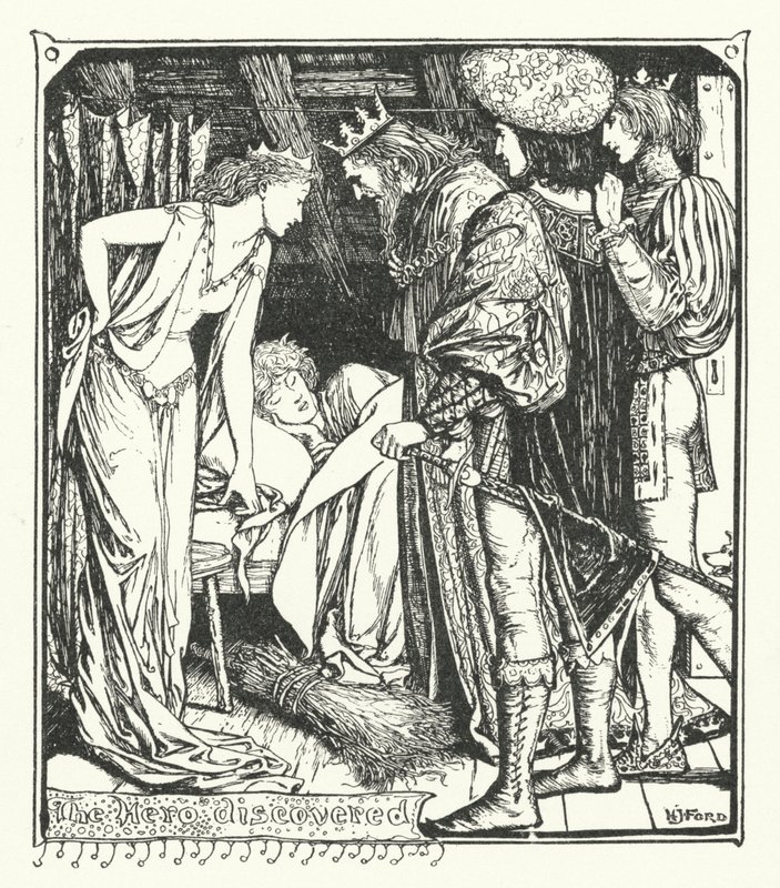 A felfedezett hős (metszet) alkotó: Henry Justice Ford