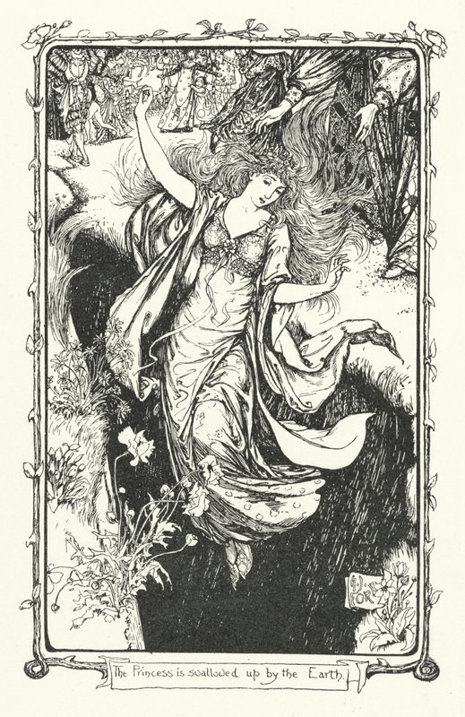 A hercegnőt elnyeli a Föld (metszet) alkotó: Henry Justice Ford