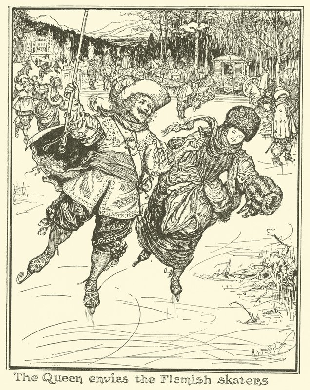 A királynő irigyeli a flamand korcsolyázókat alkotó: Henry Justice Ford