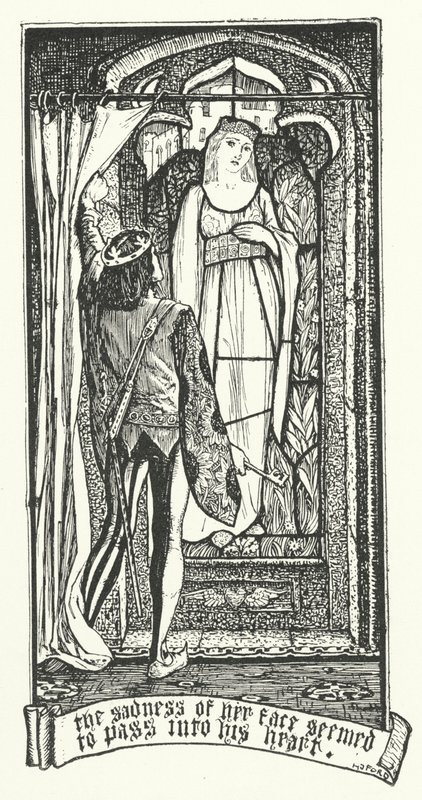 Arcának szomorúsága mintha áthatolt volna a szívébe (metszet) alkotó: Henry Justice Ford