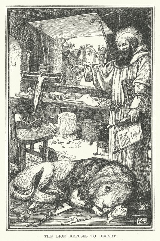 Az oroszlán nem hajlandó távozni (litho) alkotó: Henry Justice Ford