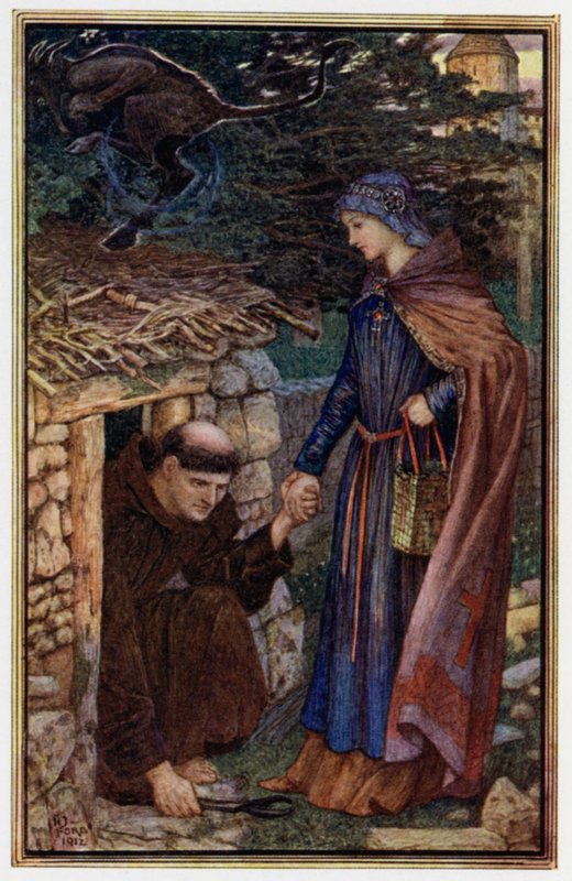 "Az értelmes nő ráveszi Dunstant, hogy hagyja el a celláját" alkotó: Henry Justice Ford