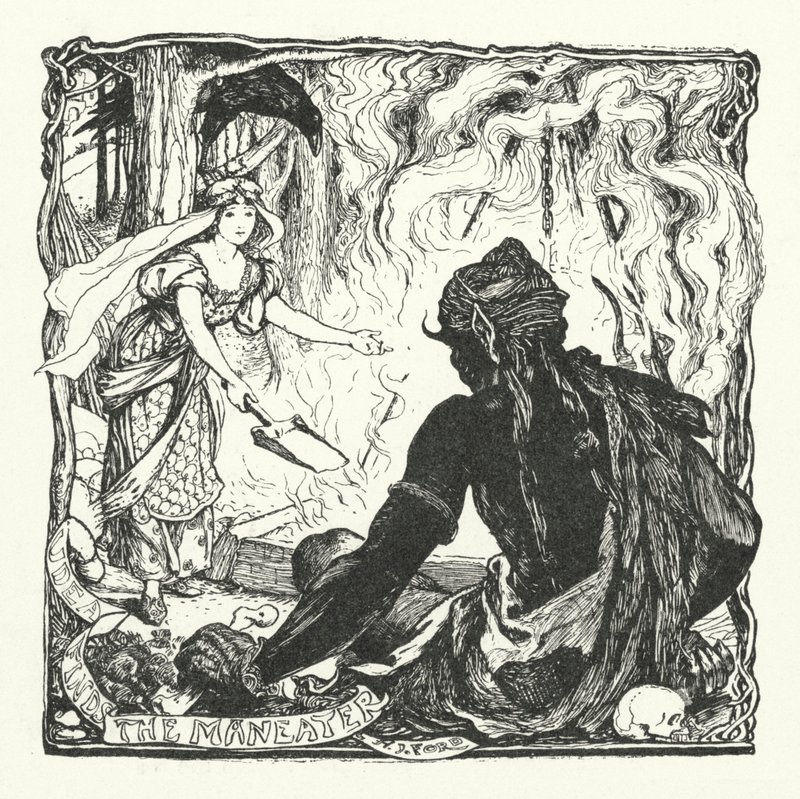 Udea Finds the Maneater (metszet) alkotó: Henry Justice Ford