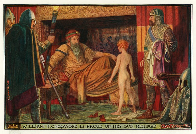 William Longsword büszke fiára, Richardra alkotó: Henry Justice Ford