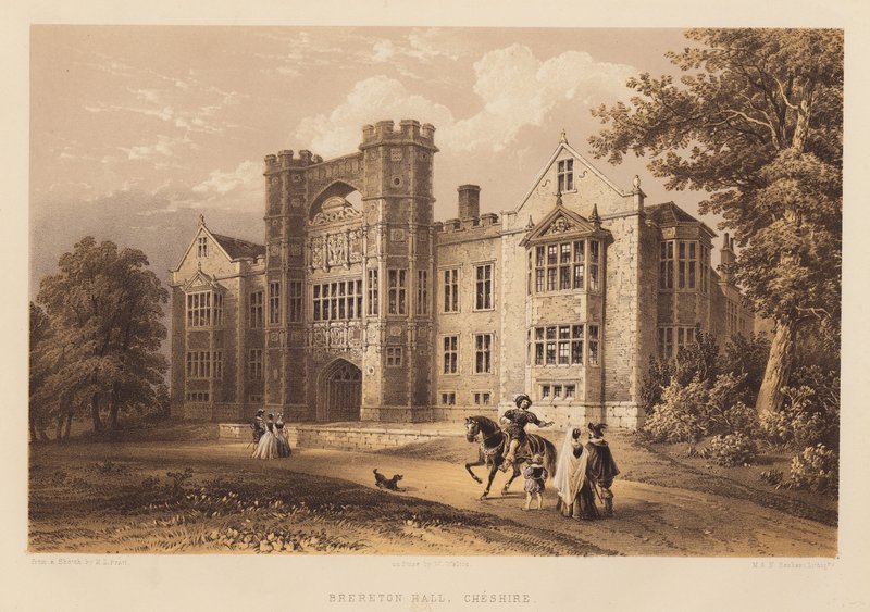 Brereton Hall, Cheshire (akvatinta) alkotó: Henry Lark Pratt