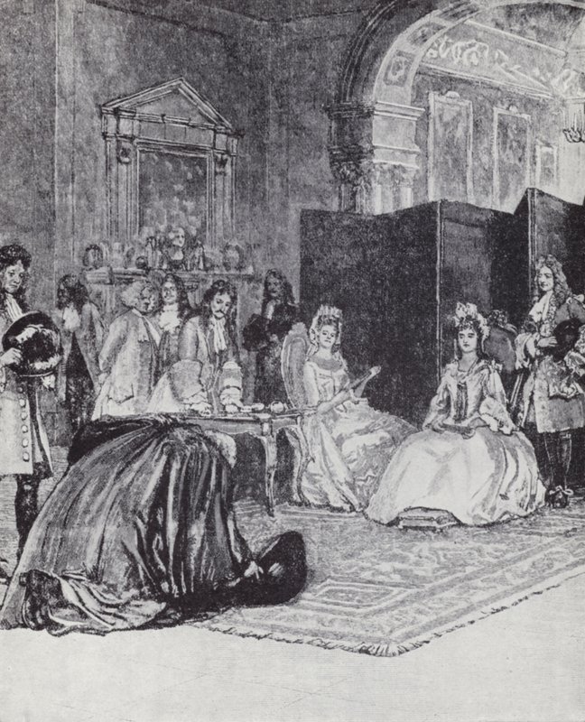Burnet püspök bejelentette Anna királynő csatlakozását alkotó: Henry Marriott (after) Paget
