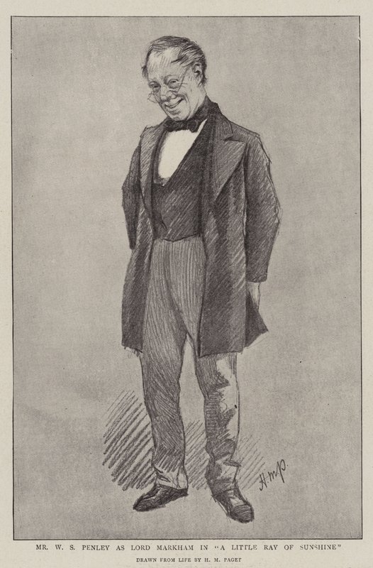 Mr. W. S. Penley Lord Markham szerepében az "A Little Ray of Sunshine" című filmben (litho) alkotó: Henry Marriott (after) Paget