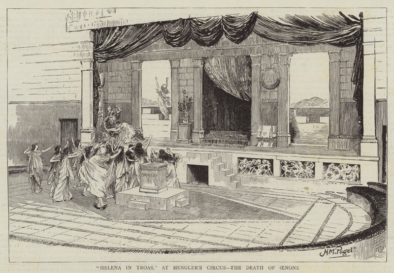 Helena Troasban, Hengler Cirkuszában, Oenone halála alkotó: Henry Marriott Paget