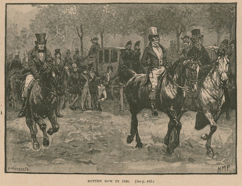 Rotten Row, Hyde Park, London, 1830-ban alkotó: Henry Marriott Paget